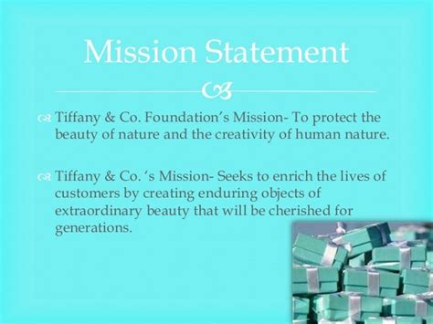 tiffany co mission statement